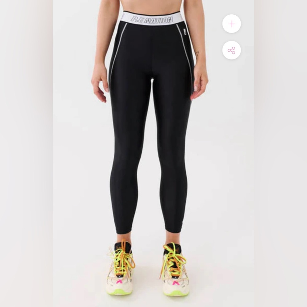 PE Nation Black Reformer Leggings Women's size Small